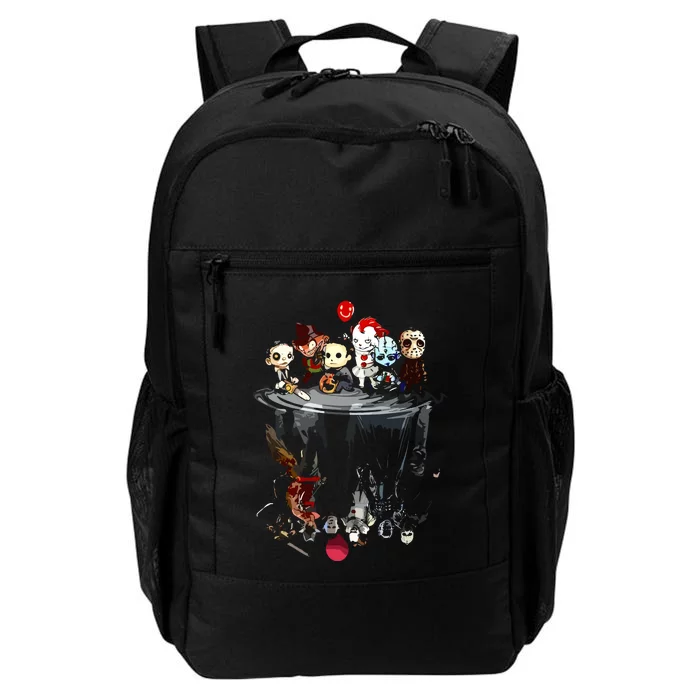 Scary Horror Movies Chibi Character Water Reflection Daily Commute Backpack