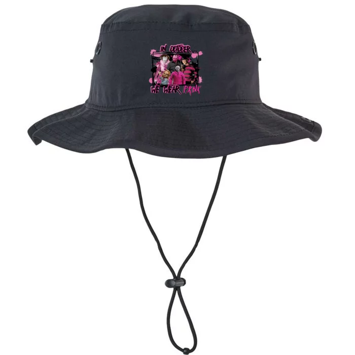 Scary Horror Movie Halloween Characters Breast Cancer Pink Legacy Cool Fit Booney Bucket Hat