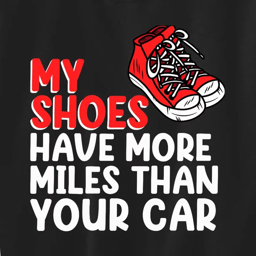 Shoes Have More Miles Half Marathon Running Runner Graphic Premium Kids Sweatshirt