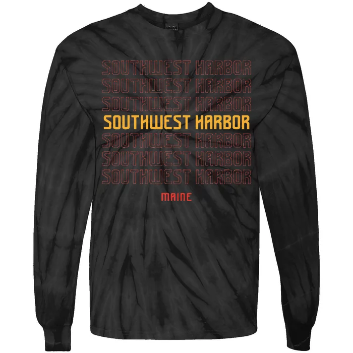 Southwest Harbor Maine Tie-Dye Long Sleeve Shirt