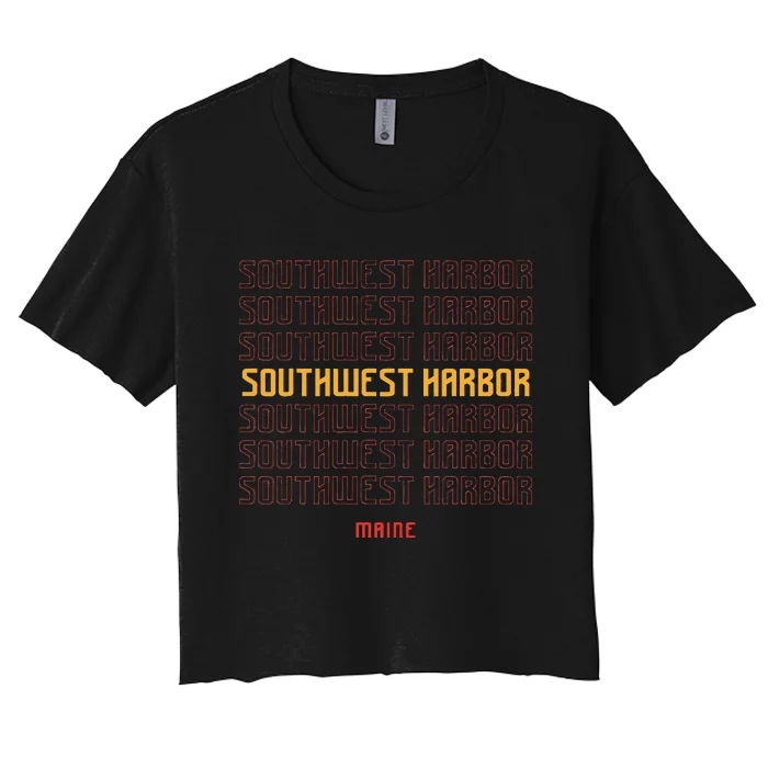 Southwest Harbor Maine Women's Crop Top Tee