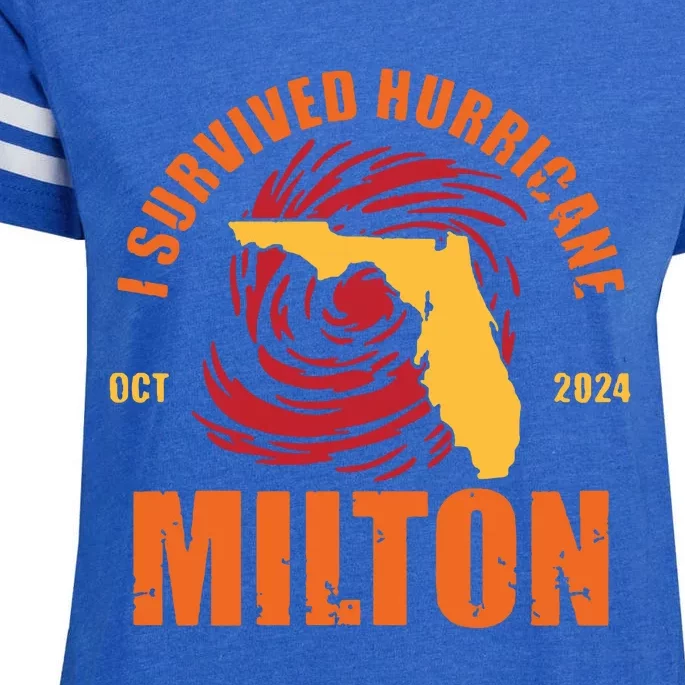 Survived Hurricane Milton Stay Strong Florida Enza Ladies Jersey Football T-Shirt