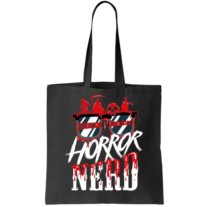 Scary Horror Nerd Bloody Games Glasses Horror Movie Fan Tote Bag