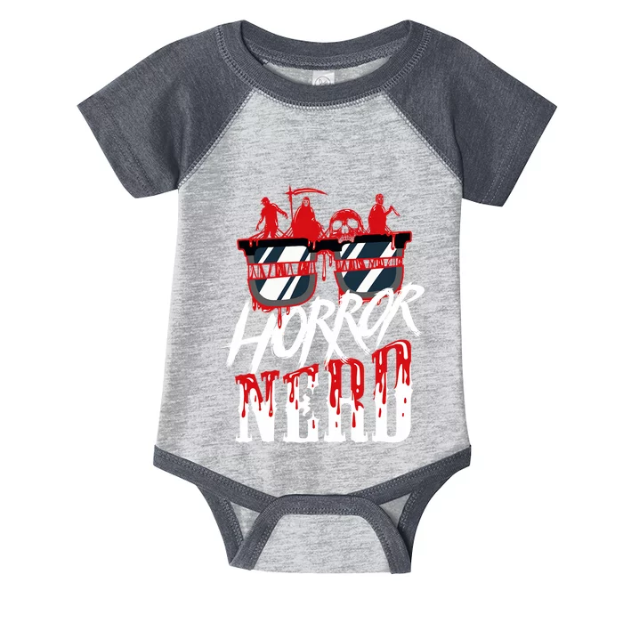 Scary Horror Nerd Bloody Games Glasses Horror Movie Fan Infant Baby Jersey Bodysuit