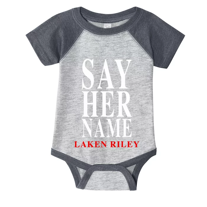 Say Her Name Laken Riley Infant Baby Jersey Bodysuit