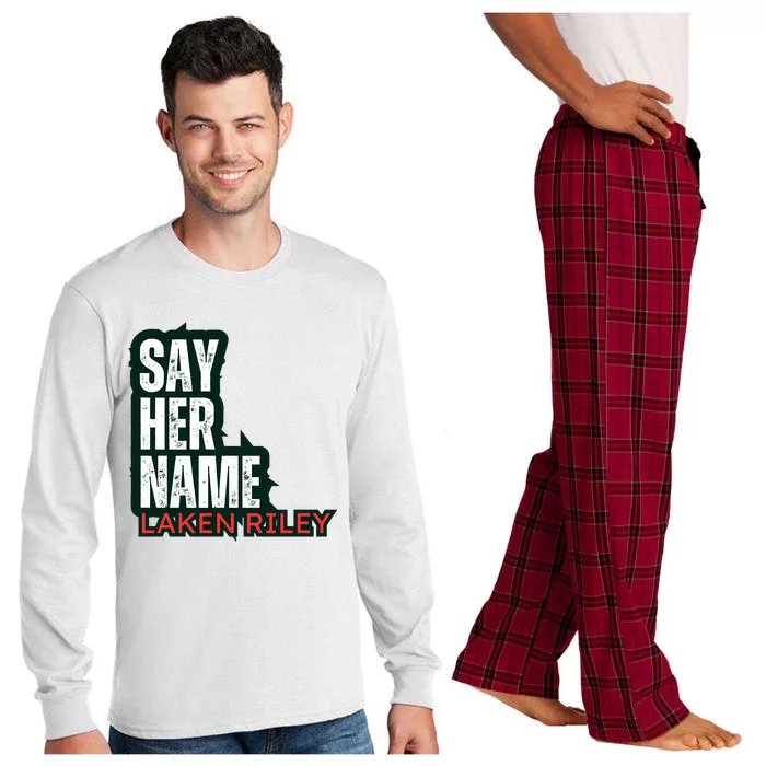 Say Her Name Laken Riley Long Sleeve Pajama Set