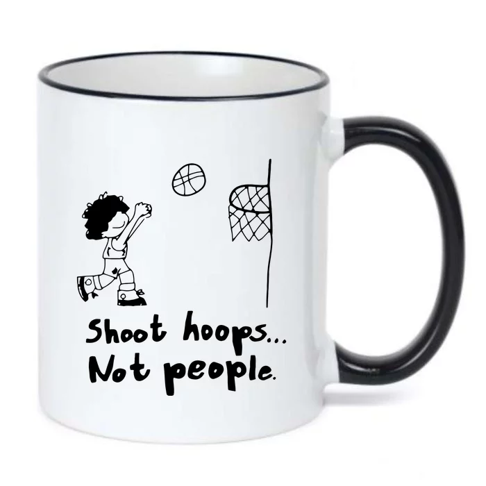 Shoot Hoops Not People Black Color Changing Mug