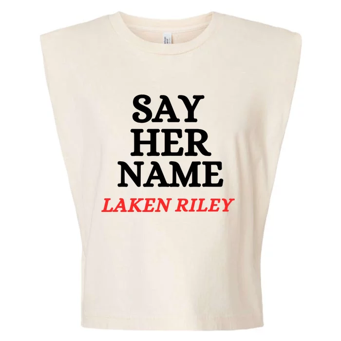 Say Her Name Laken Riley Garment-Dyed Women's Muscle Tee