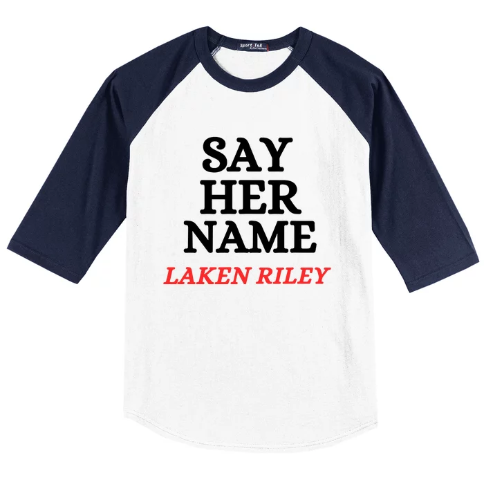 Say Her Name Laken Riley Baseball Sleeve Shirt