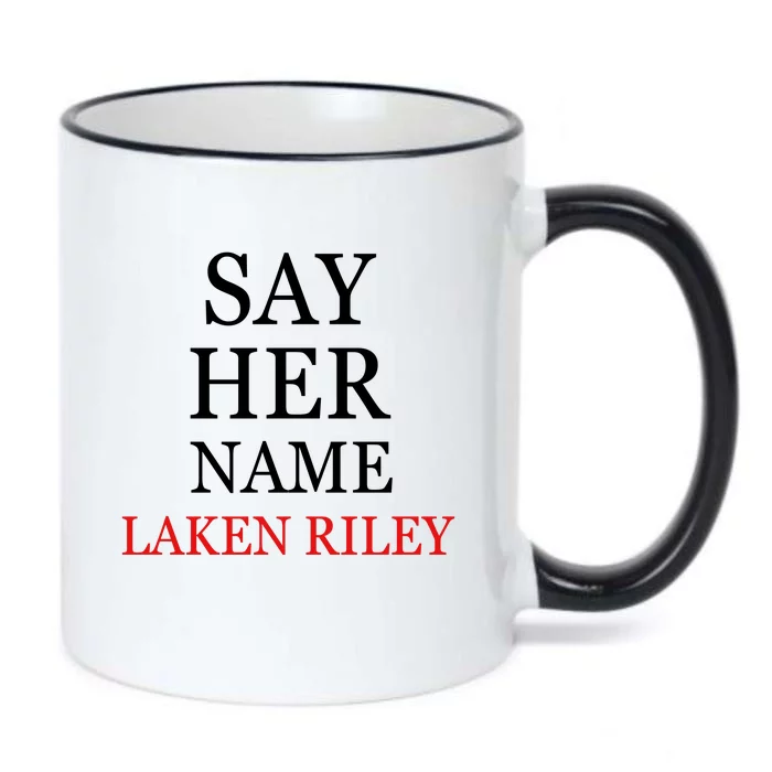 Say Her Name Laken Riley Black Color Changing Mug