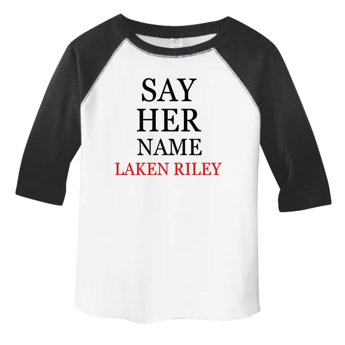 Say Her Name Laken Riley Toddler Fine Jersey T-Shirt