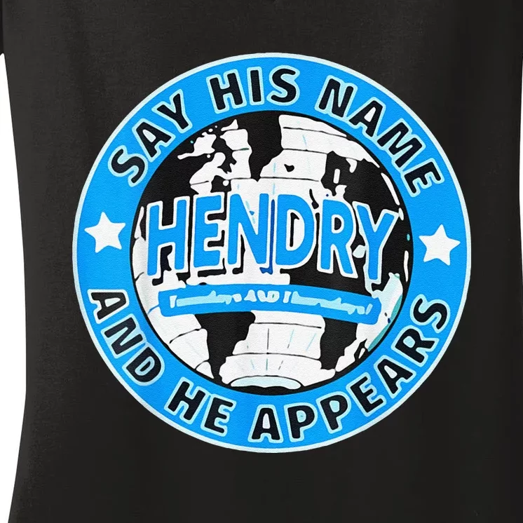 Say His Name And He Appears Joe Hendry Women's V-Neck T-Shirt