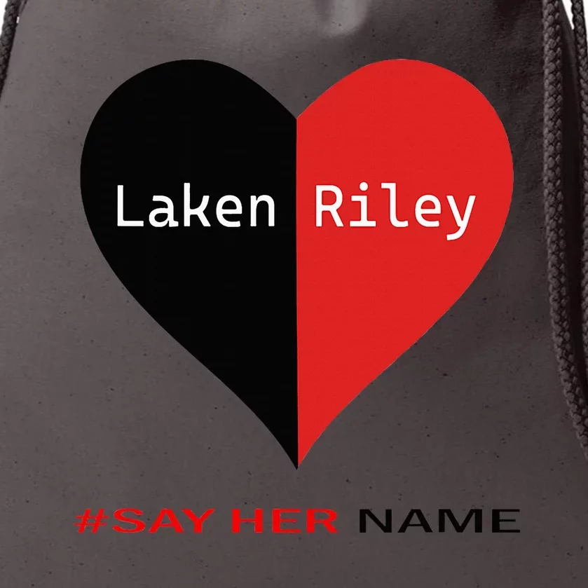 Say Her Name Laken Riley Drawstring Bag