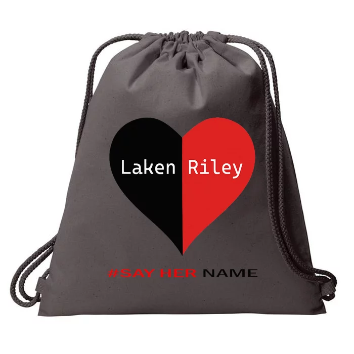 Say Her Name Laken Riley Drawstring Bag