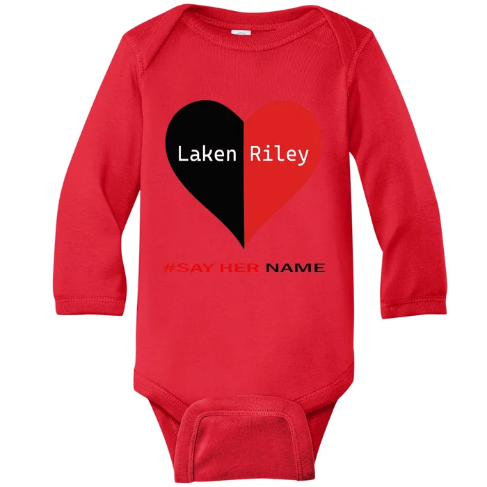 Say Her Name Laken Riley Baby Long Sleeve Bodysuit