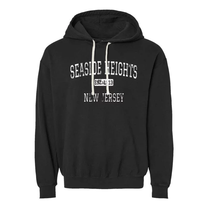 Seaside Heights New Jersey NJ Vintage Garment-Dyed Fleece Hoodie