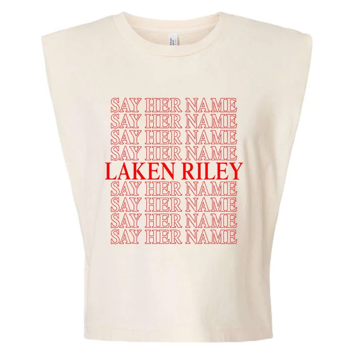 Say Her Name Say Her Name Laken Riley Garment-Dyed Women's Muscle Tee