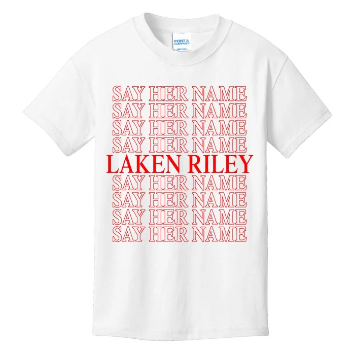 Say Her Name Say Her Name Laken Riley Kids T-Shirt