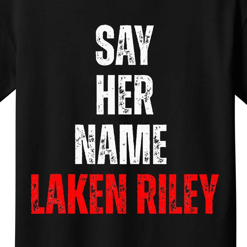 Say Her Name Laken Riley Kids T-Shirt