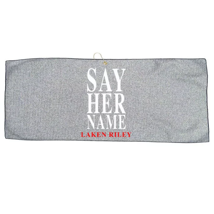 Say Her Name Laken Riley Large Microfiber Waffle Golf Towel