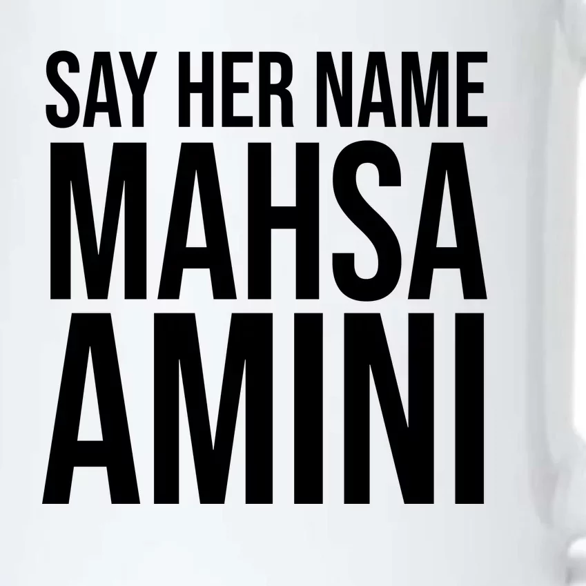 Say Her Name Mahsa Amini Black Color Changing Mug