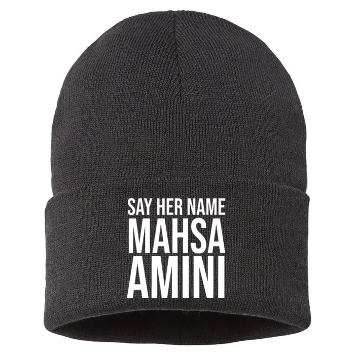 Say Her Name Mahsa Amini Sustainable Knit Beanie