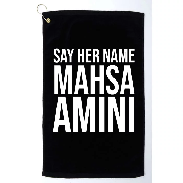 Say Her Name Mahsa Amini Platinum Collection Golf Towel