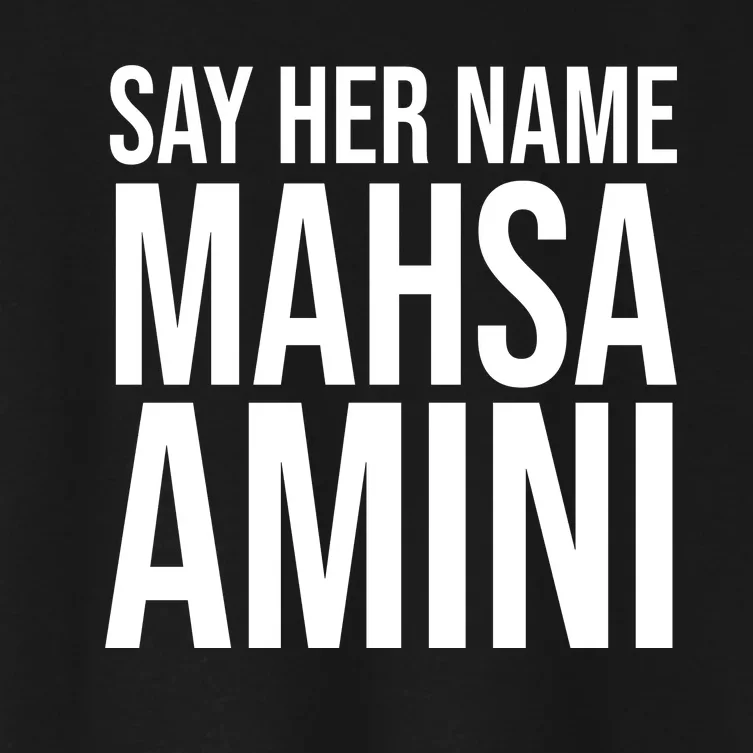 Say Her Name Mahsa Amini Women's Crop Top Tee