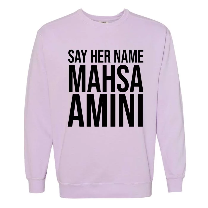 Say Her Name Mahsa Amini Garment-Dyed Sweatshirt