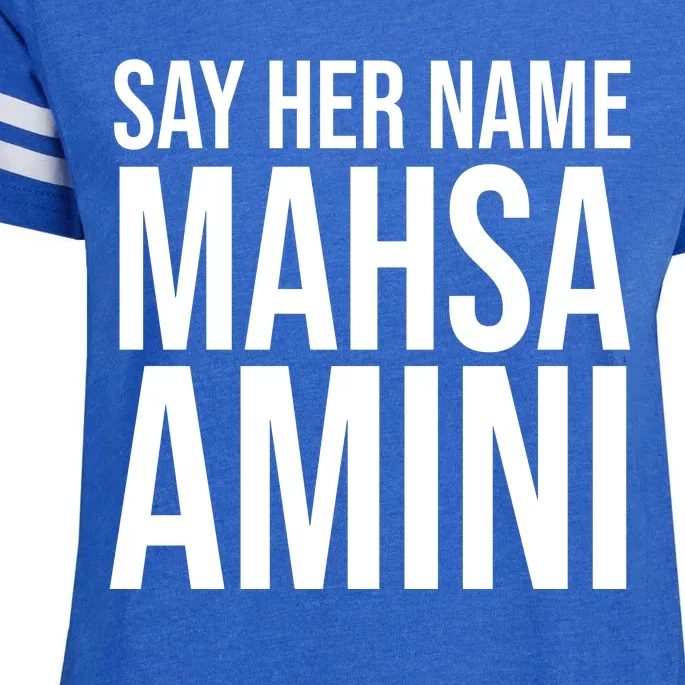 Say Her Name Mahsa Amini Enza Ladies Jersey Football T-Shirt