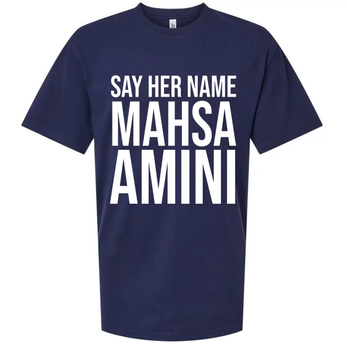 Say Her Name Mahsa Amini Sueded Cloud Jersey T-Shirt