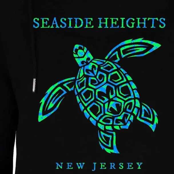 Seaside Heights New Jersey Sea Turtle Womens Funnel Neck Pullover Hood