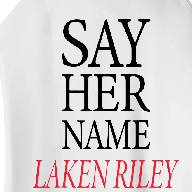 Say Her Name Laken Riley Apparel Women’s Perfect Tri Rocker Tank