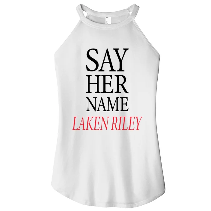 Say Her Name Laken Riley Apparel Women’s Perfect Tri Rocker Tank