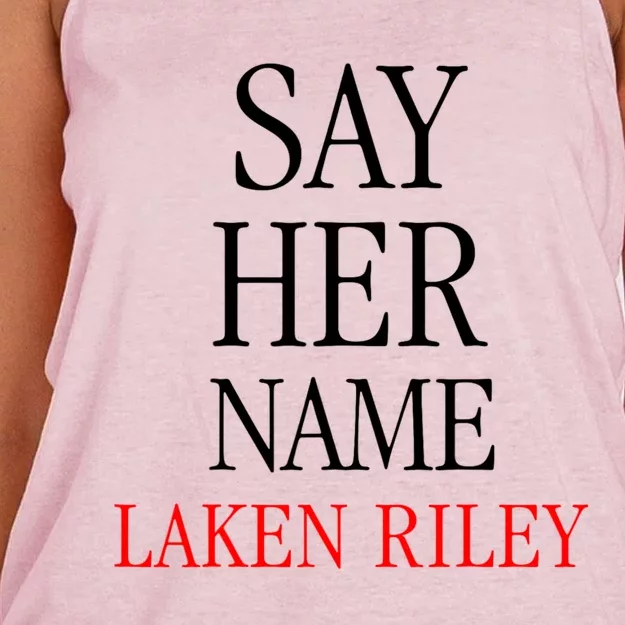 Say Her Name Laken Riley Women's Knotted Racerback Tank