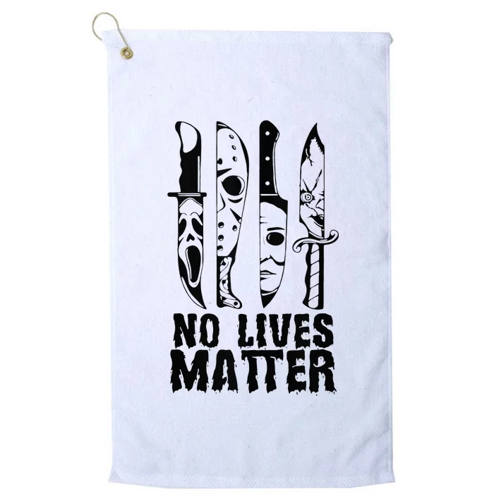 Scary Halloween No Lives Matter Horror Movie Characters Platinum Collection Golf Towel