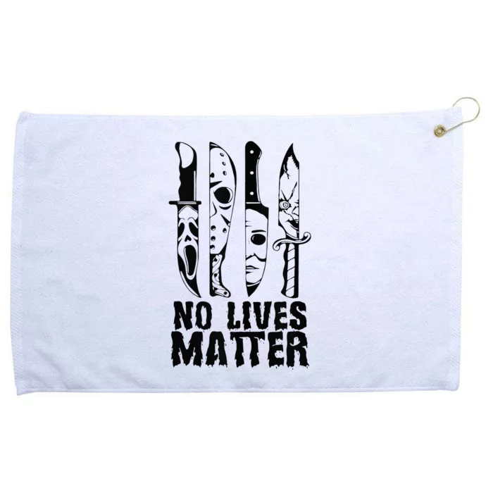 Scary Halloween No Lives Matter Horror Movie Characters Grommeted Golf Towel