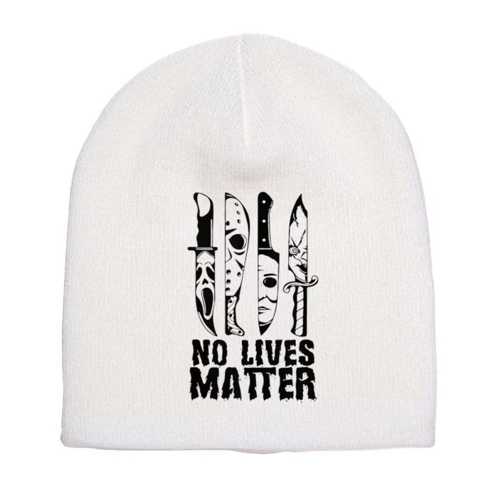 Scary Halloween No Lives Matter Horror Movie Characters Short Acrylic Beanie