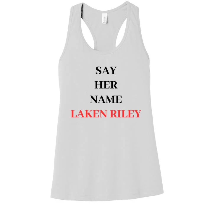 Say Her Name Laken Riley Women's Racerback Tank