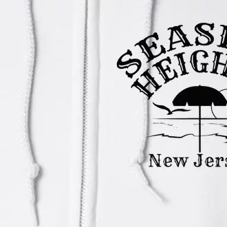 Seaside Heights New Jersey Beach Ocean Shore Boardwalk Town Full Zip Hoodie