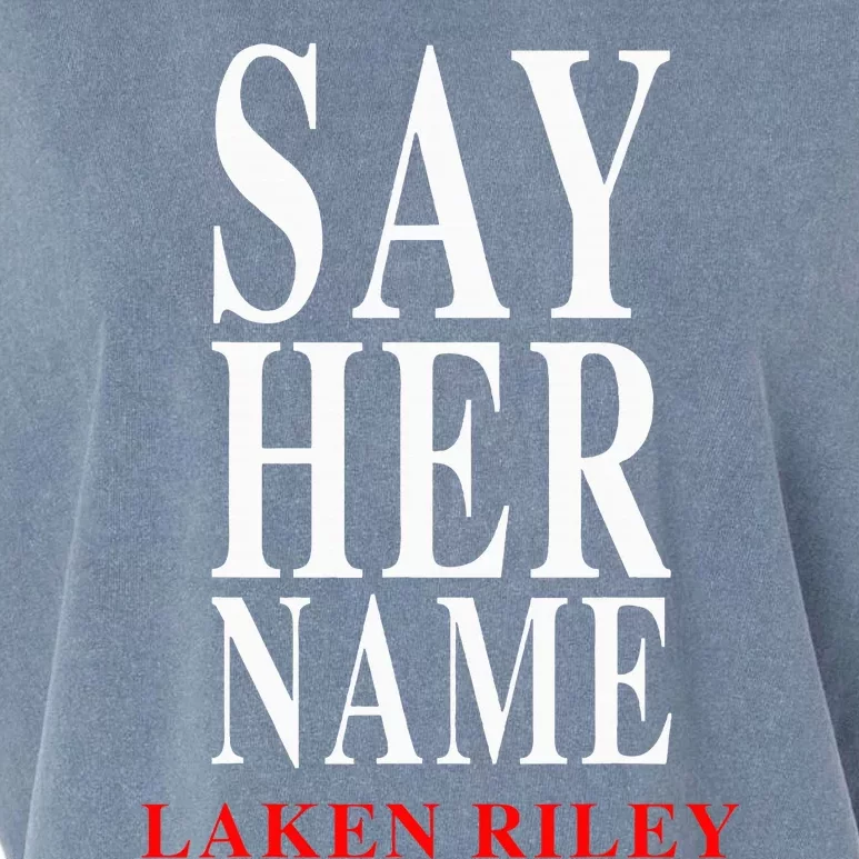 Say Her Name Laken Riley Garment-Dyed Women's Muscle Tee