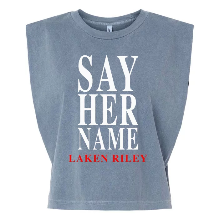 Say Her Name Laken Riley Garment-Dyed Women's Muscle Tee