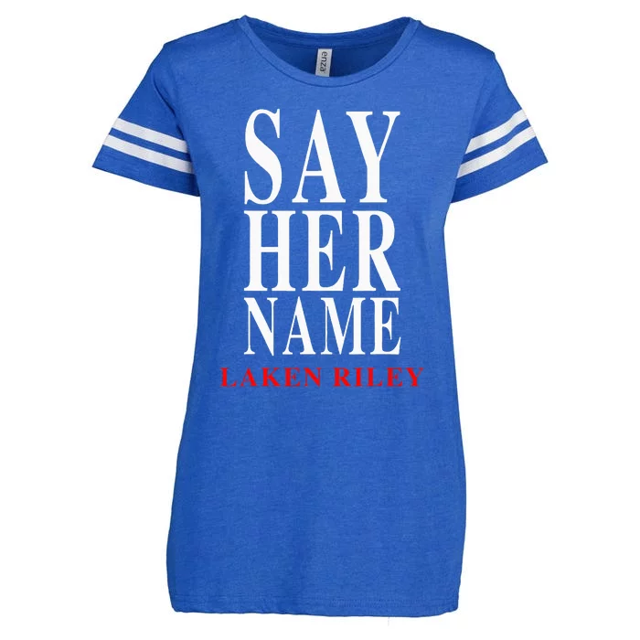 Say Her Name Laken Riley Enza Ladies Jersey Football T-Shirt