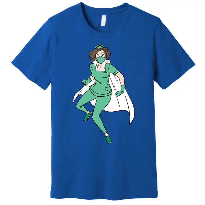 Super Hero Nurse Funny Gift Premium T-Shirt