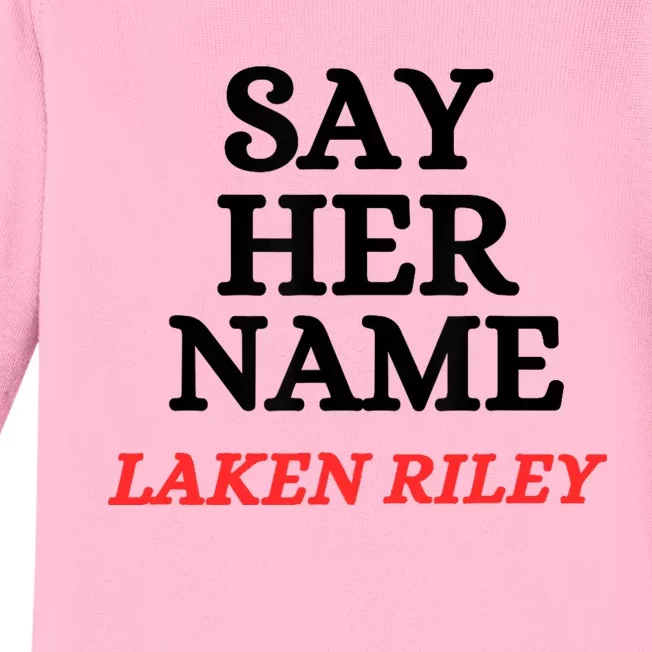 Say Her Name Laken Riley Baby Long Sleeve Bodysuit