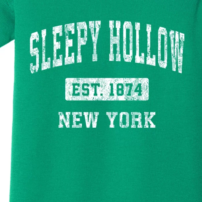 Sleepy Hollow New York Ny Vintage Sports Baby Bodysuit