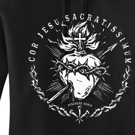 Sacred Heart Of Jesus Catholic Devotion Women's Pullover Hoodie