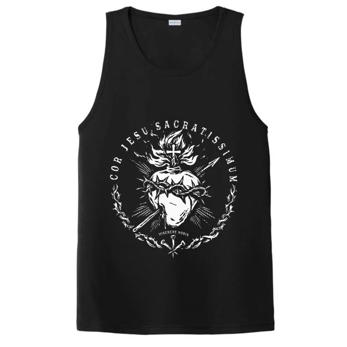 Sacred Heart Of Jesus Catholic Devotion Performance Tank