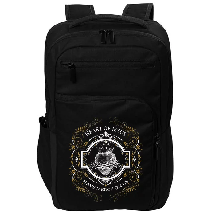 Sacred Heart Of Jesus Litany Vintage Blessing Catholic Impact Tech Backpack