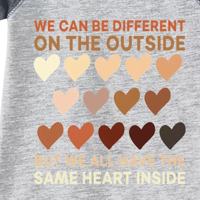 Same Heart On The Inside Black History Month BLM Melanin Infant Baby Jersey Bodysuit